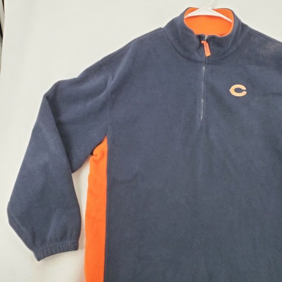 CHICAGO BEARS Sweater NFL Men's Long Sleeve 1/4 Zip Pullover Blue Extra Large - Picture 5 of 12